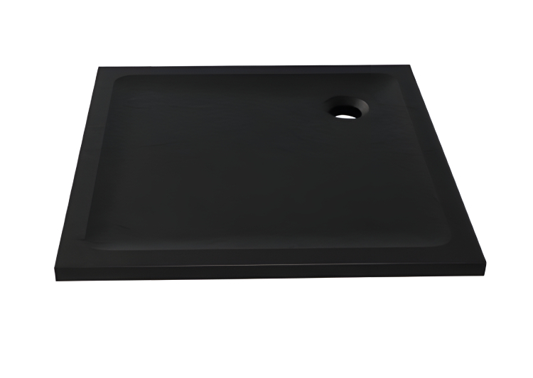 New Trendy Mild Stone Brodzik Akrylowy Kwadratowy 90x90x4,5 Czarny (B-0584)